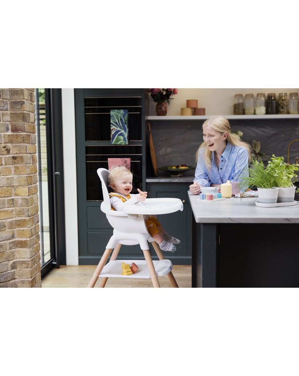 Seggiolone pappa chestnut™ multi-modalità, colore mist - joie