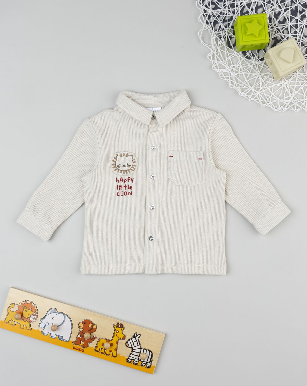 Camicia bimbo beige leone