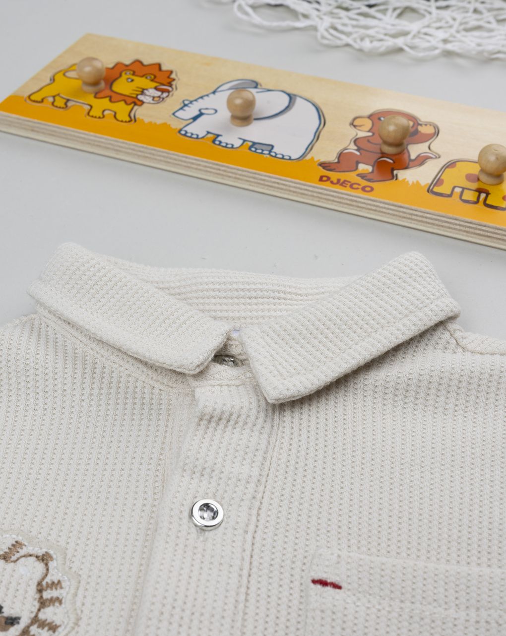 Camicia bimbo beige leone