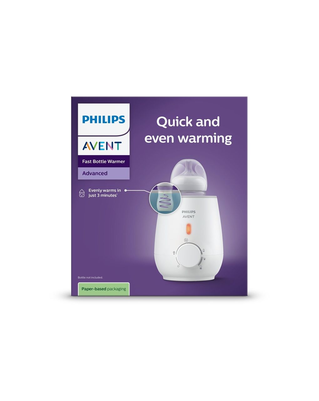 Scaldabiberon veloce advanced.  riscalda il biberon in modo rapido e uniforme. scongelamento sicuro e delicato.  modello scf355/09 - philips avent