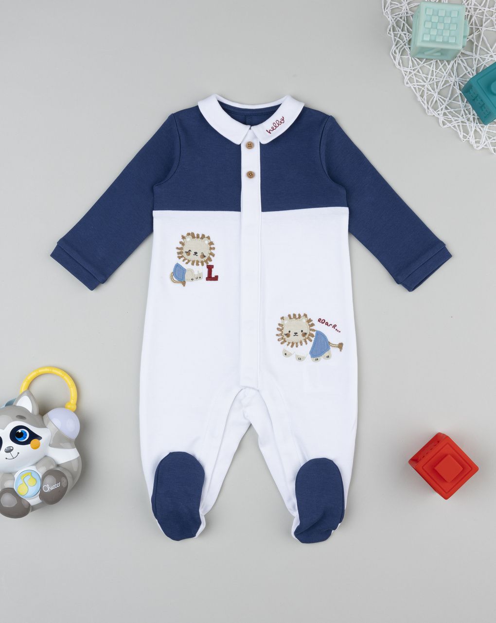 Tutina neonato bicolor leoncini