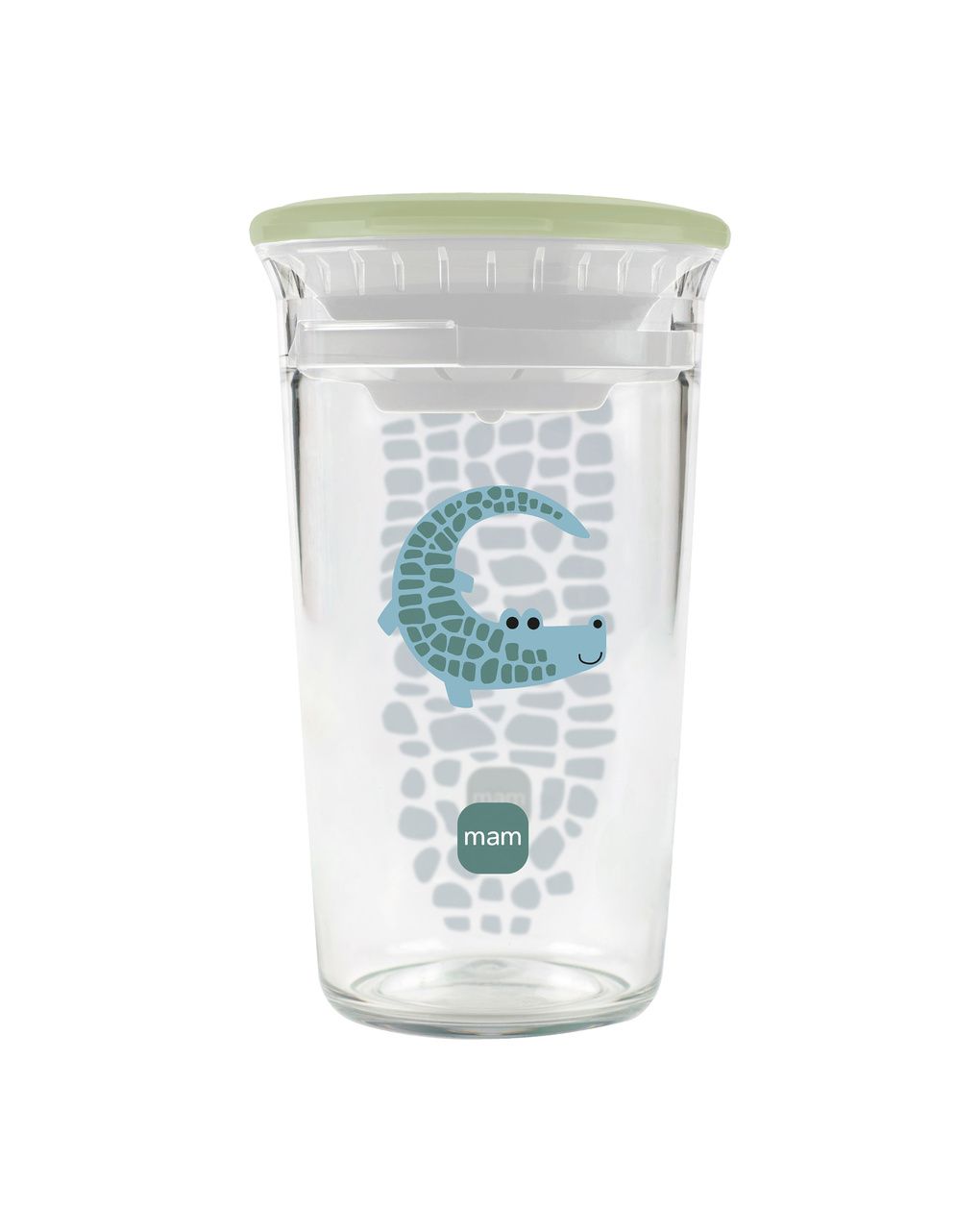 Tazza bambini easy to drink cup 360° (290 ml), 8m+ con valvola antigoccia, azzurro-verde - mam