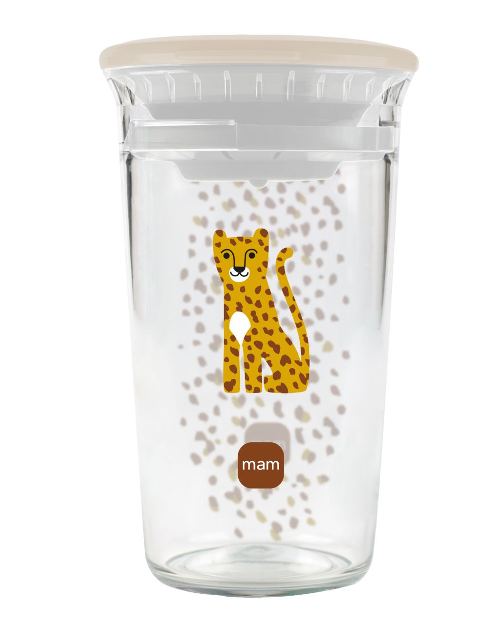 Tazza bambini easy to drink cup 360° (290 ml), 8m+ con valvola antigoccia, neutro - mam