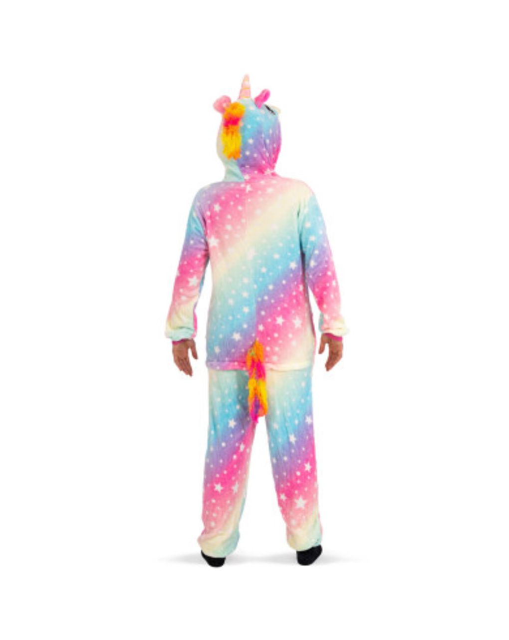 Tutona unicorno in pile con pelliccia in busta con gancio