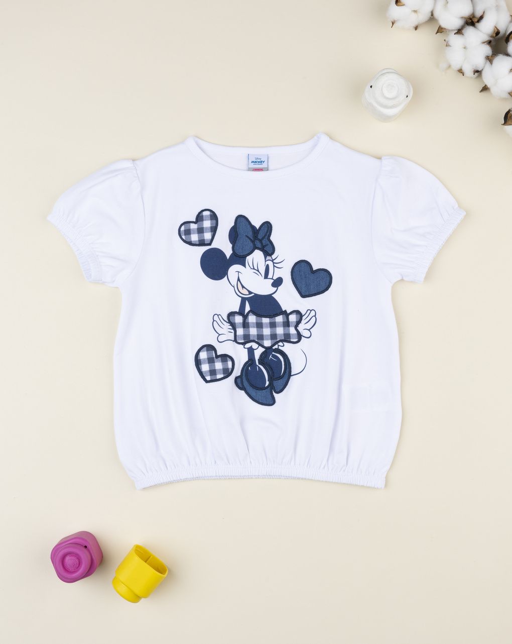 T-shirt bianca bambina minnie