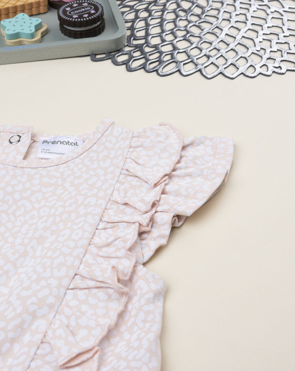 Tutina bimba rosa con rouches