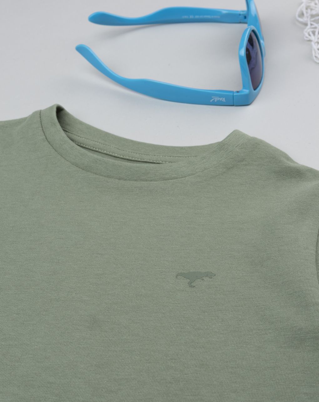 T-shirt mezza manica verde militare bambino