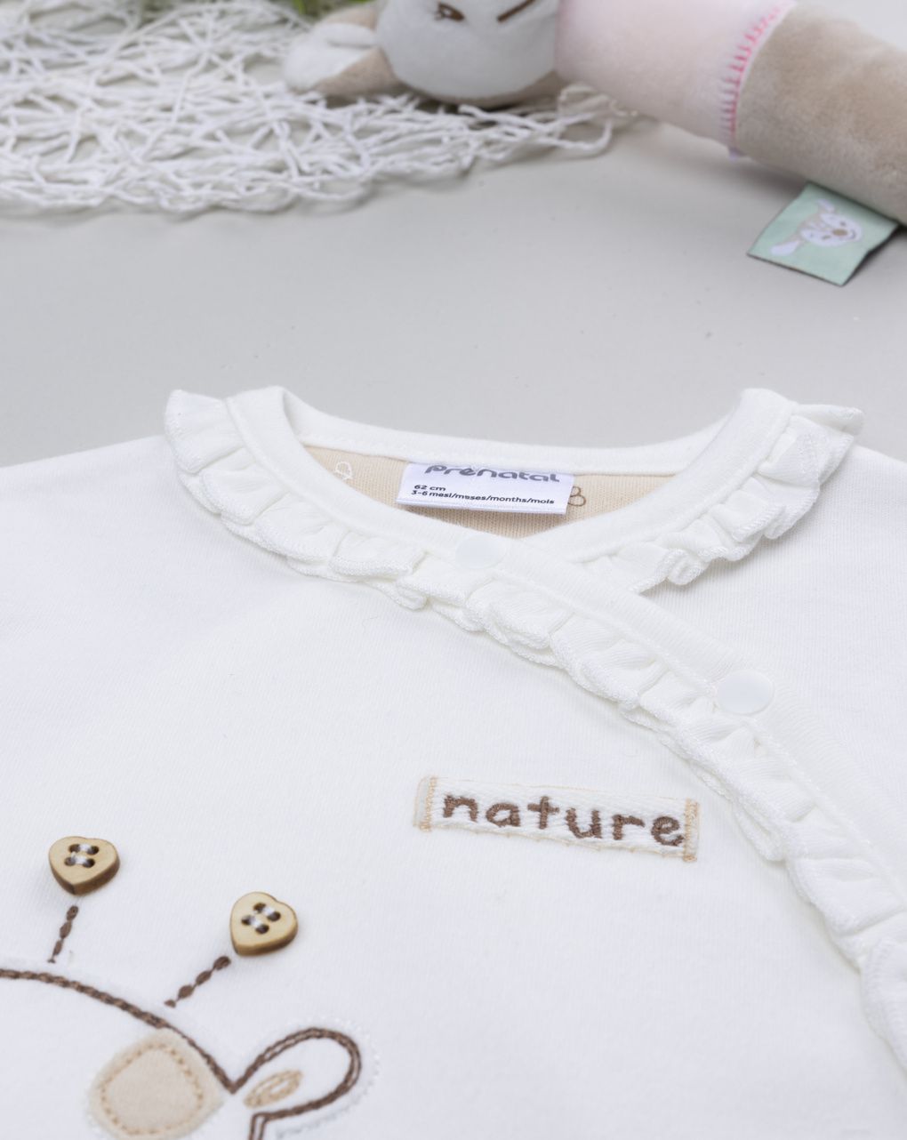 Completo bimba beige t-shirt e ghette nature