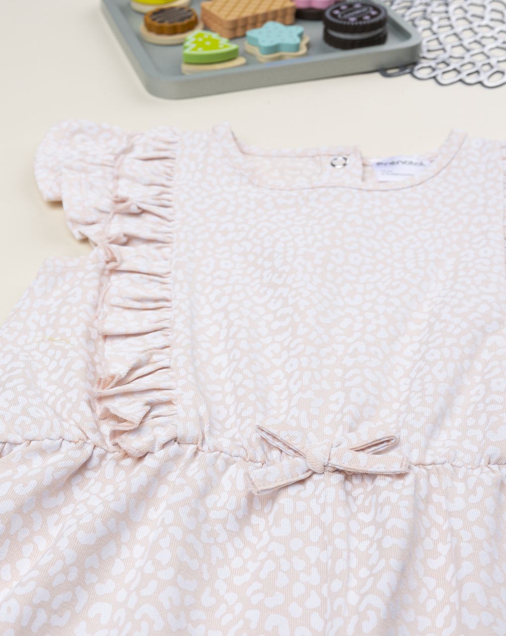 Tutina bimba rosa con rouches