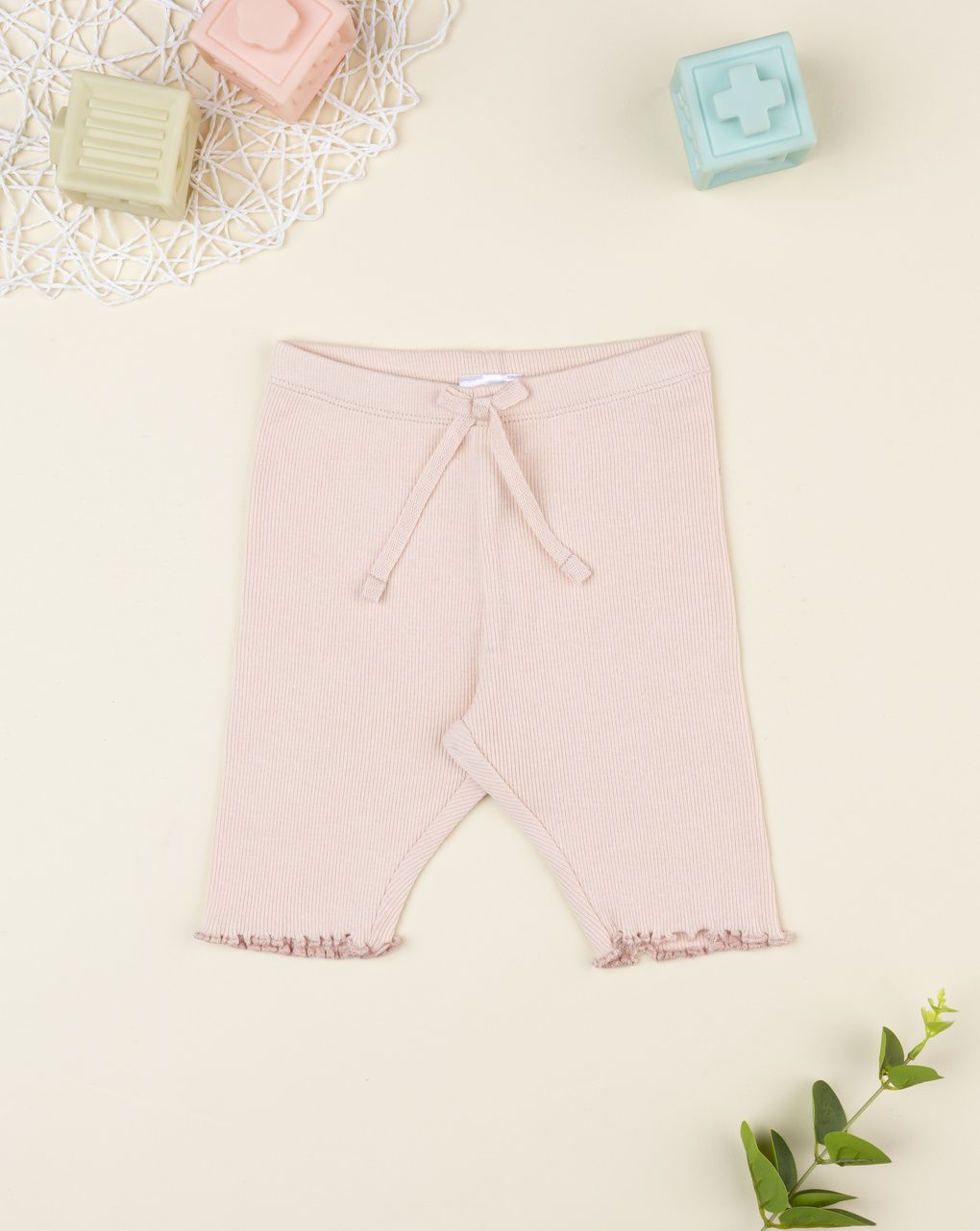 Legging 3/4 bimba rosa costina