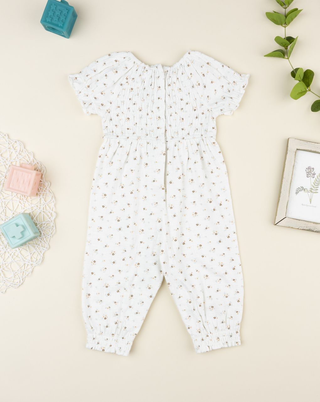 Tutina estiva bimba stampa fiori allover