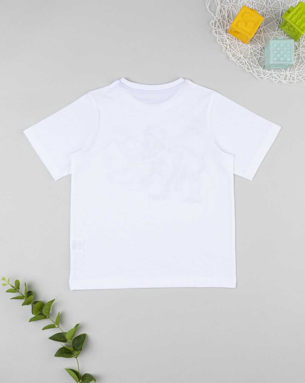 T-shirt bimbo bianca stampata