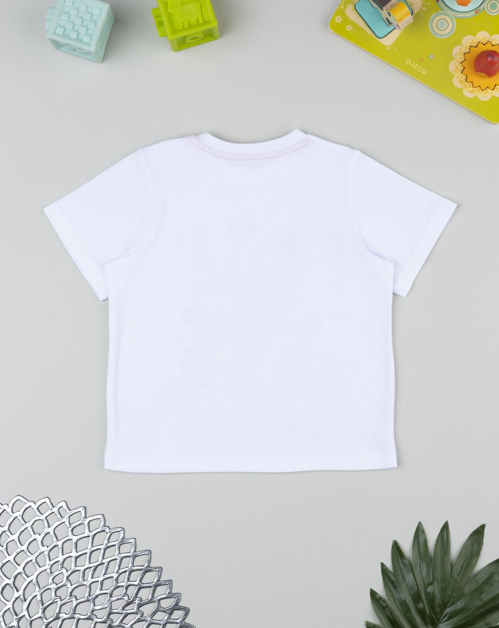 T-shirt bimbo bianca mickey mouse
