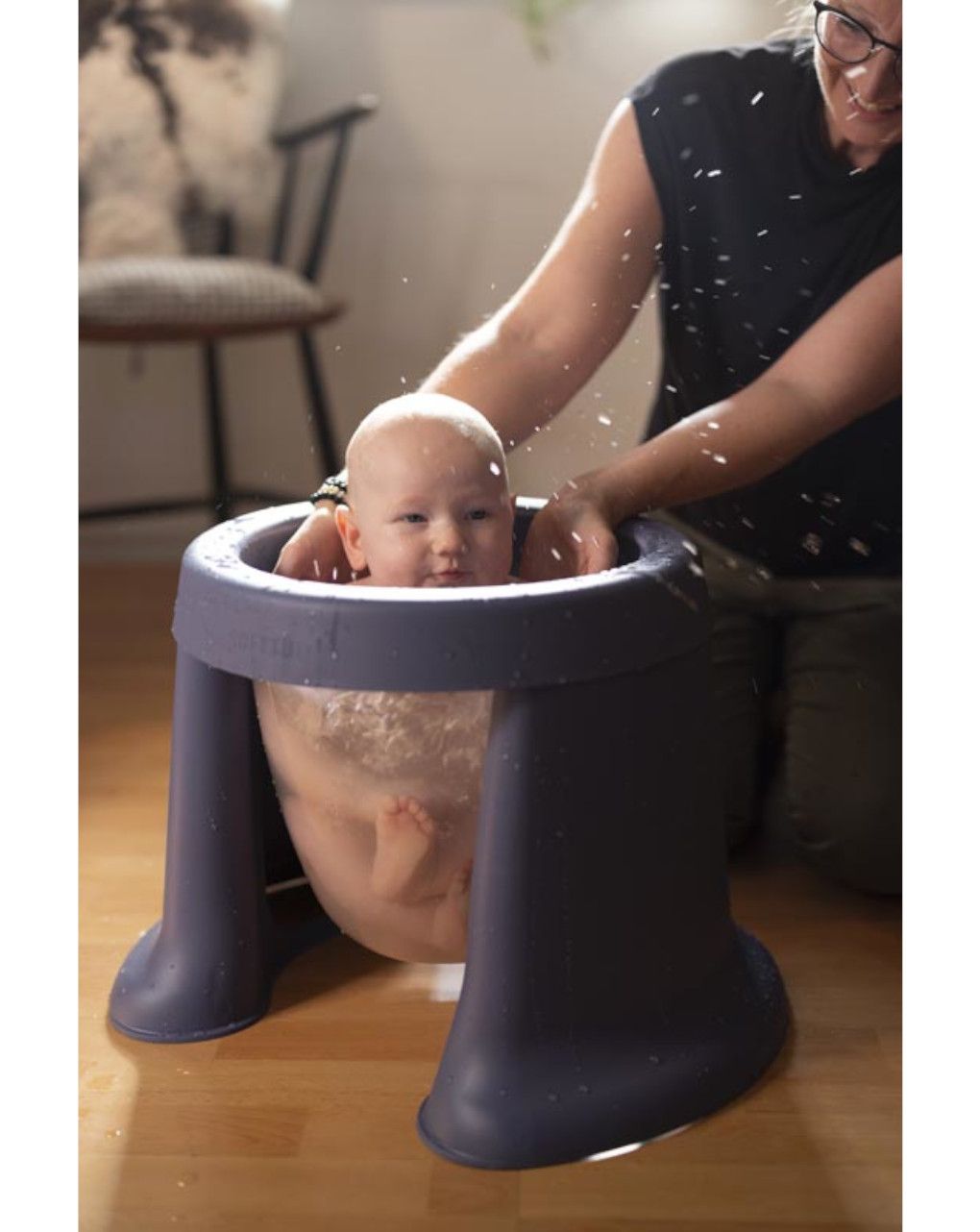 Vaschetta pieghevole salvaspazio azzurra - softtub - tub of the word