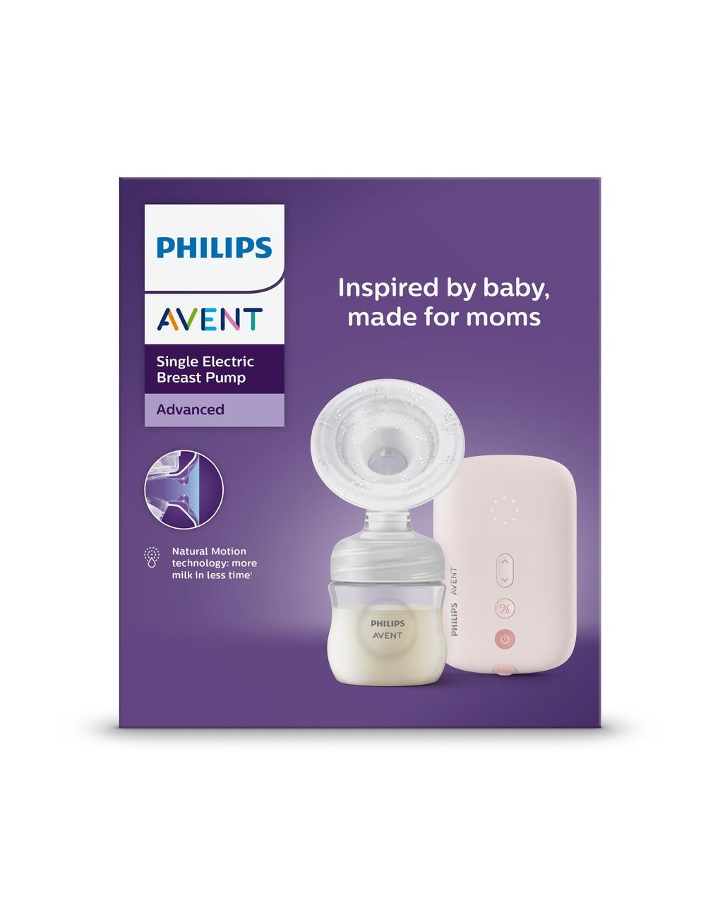 Tiralatte elettrico singolo natural motion.  stimola il flusso del latte in modo rapido, facile e confortevole.  modello scf395/01 - philips avent