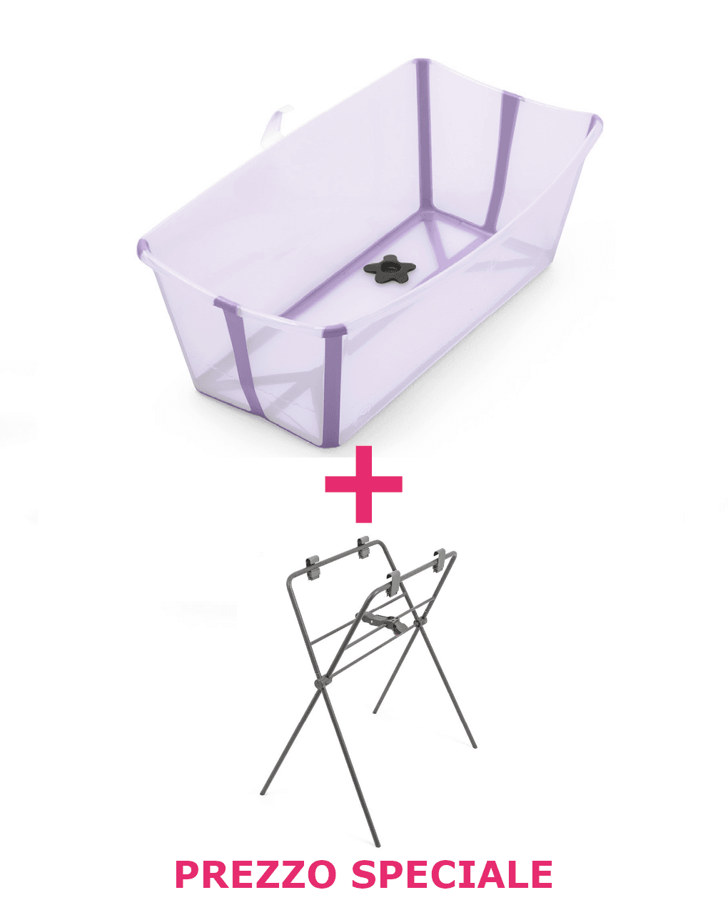 Flexi bath lavender + supporto per flexi bath a un prezzo speciale - stokke®