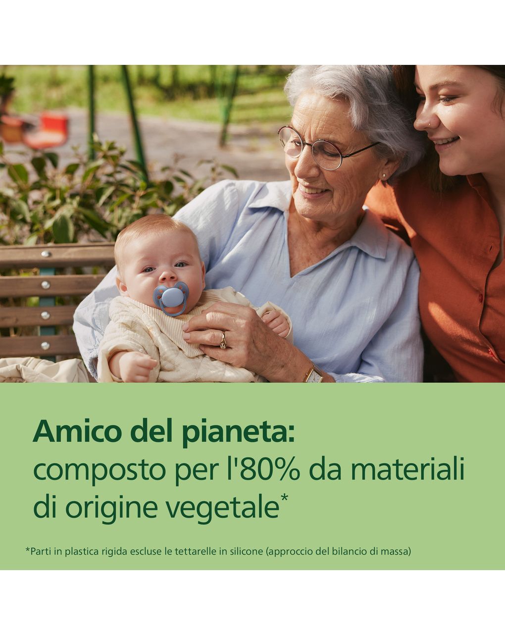 Succhietti ultra soft 0-6m pastello blu e verde, a base vegetale - set da 2 ciucci - philips avent