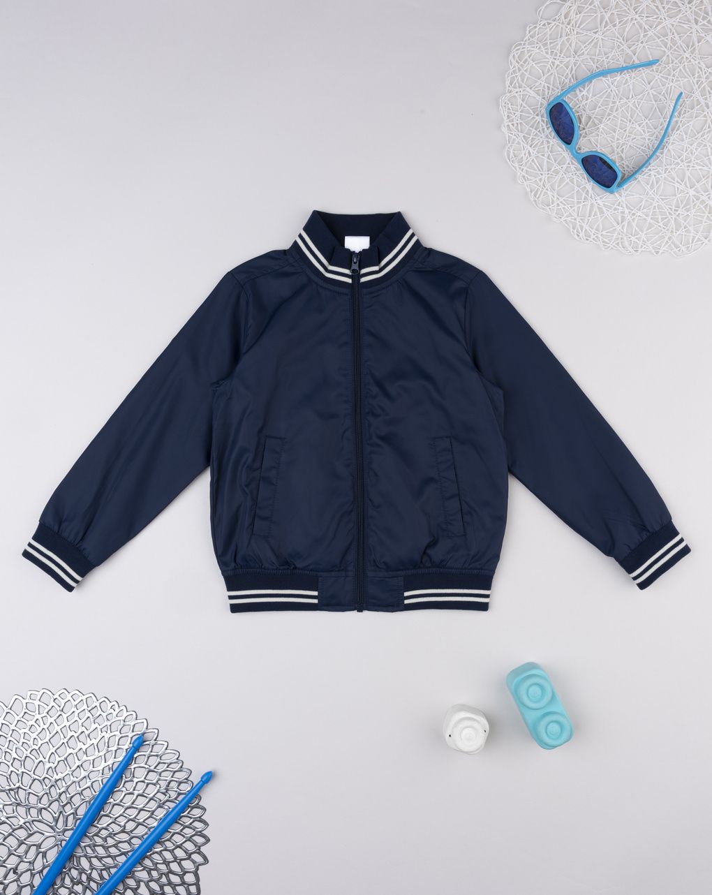 Bomber antivento bambino blu