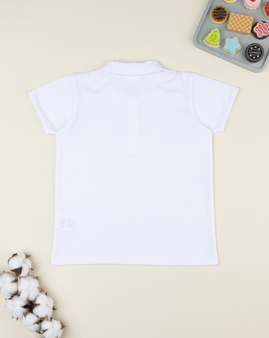 Polo bambina bianca mezza manica