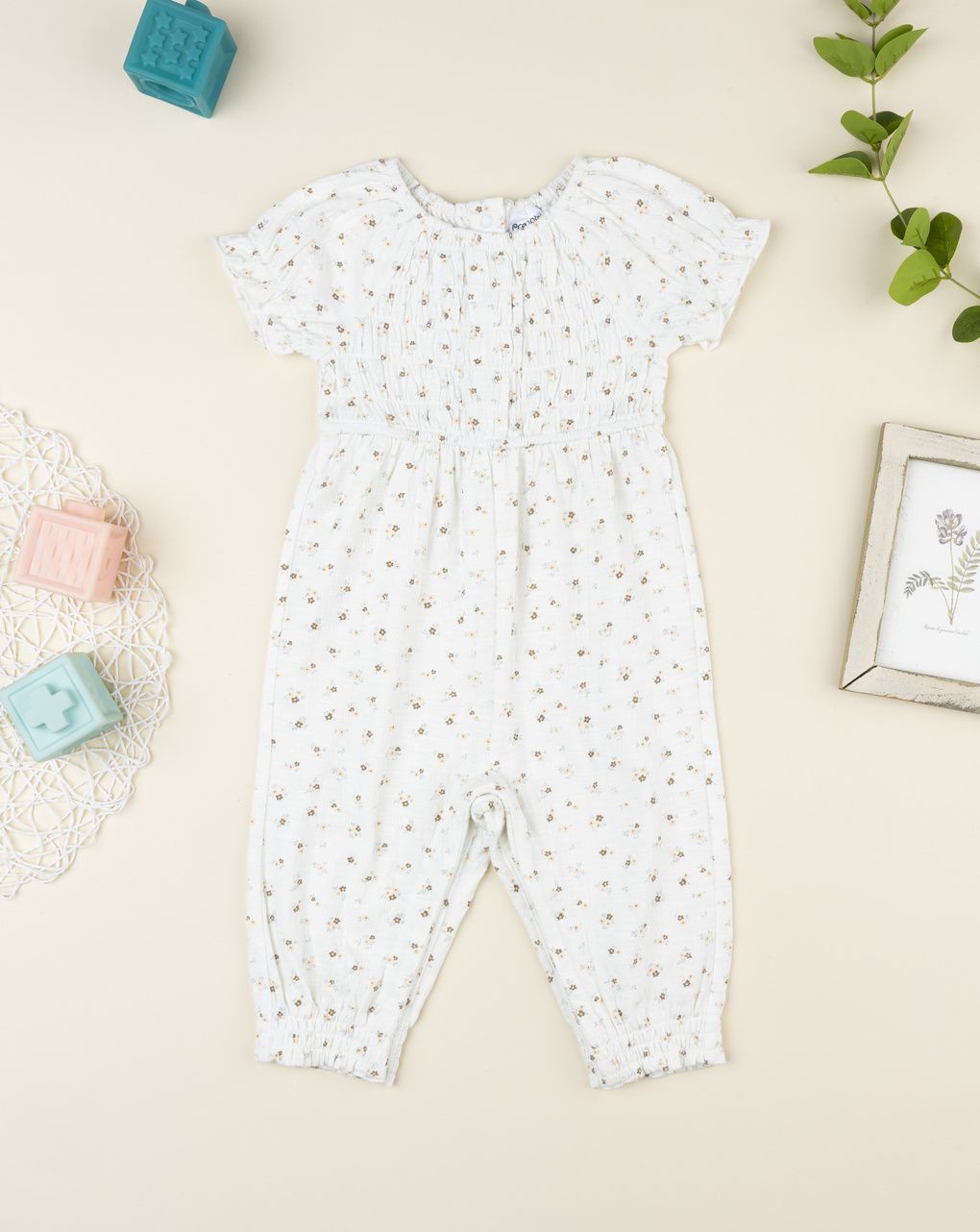 Tutina estiva bimba stampa fiori allover