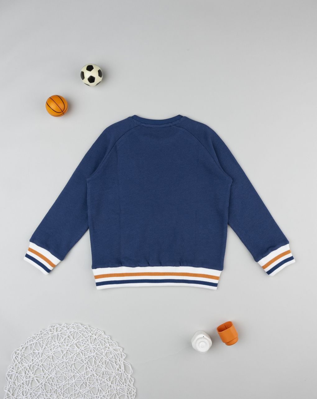 Maglia piquet bambino blu