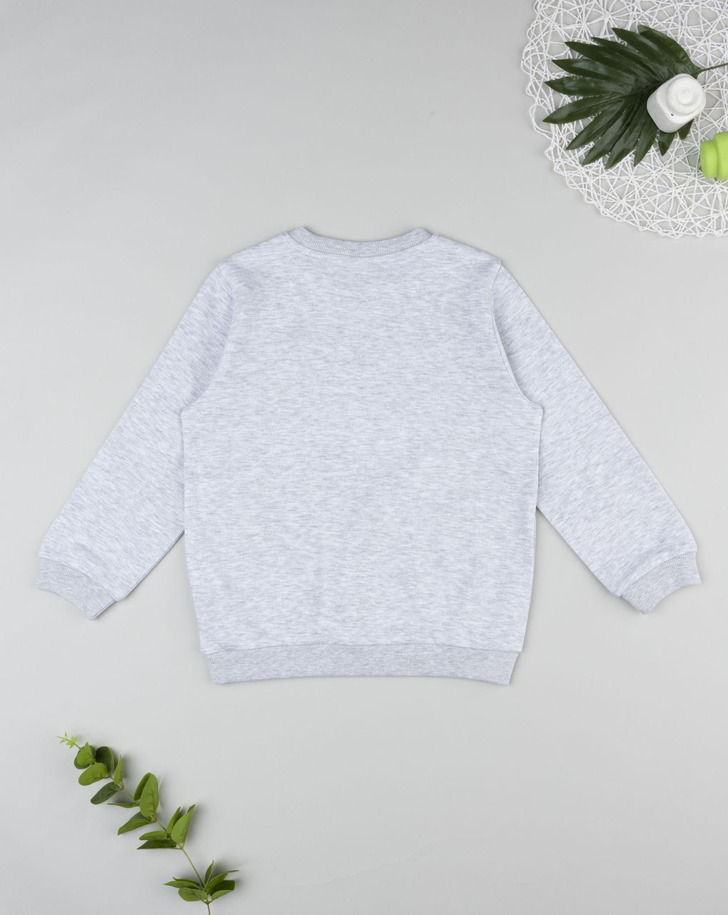 Felpa bambino grigia stampata
