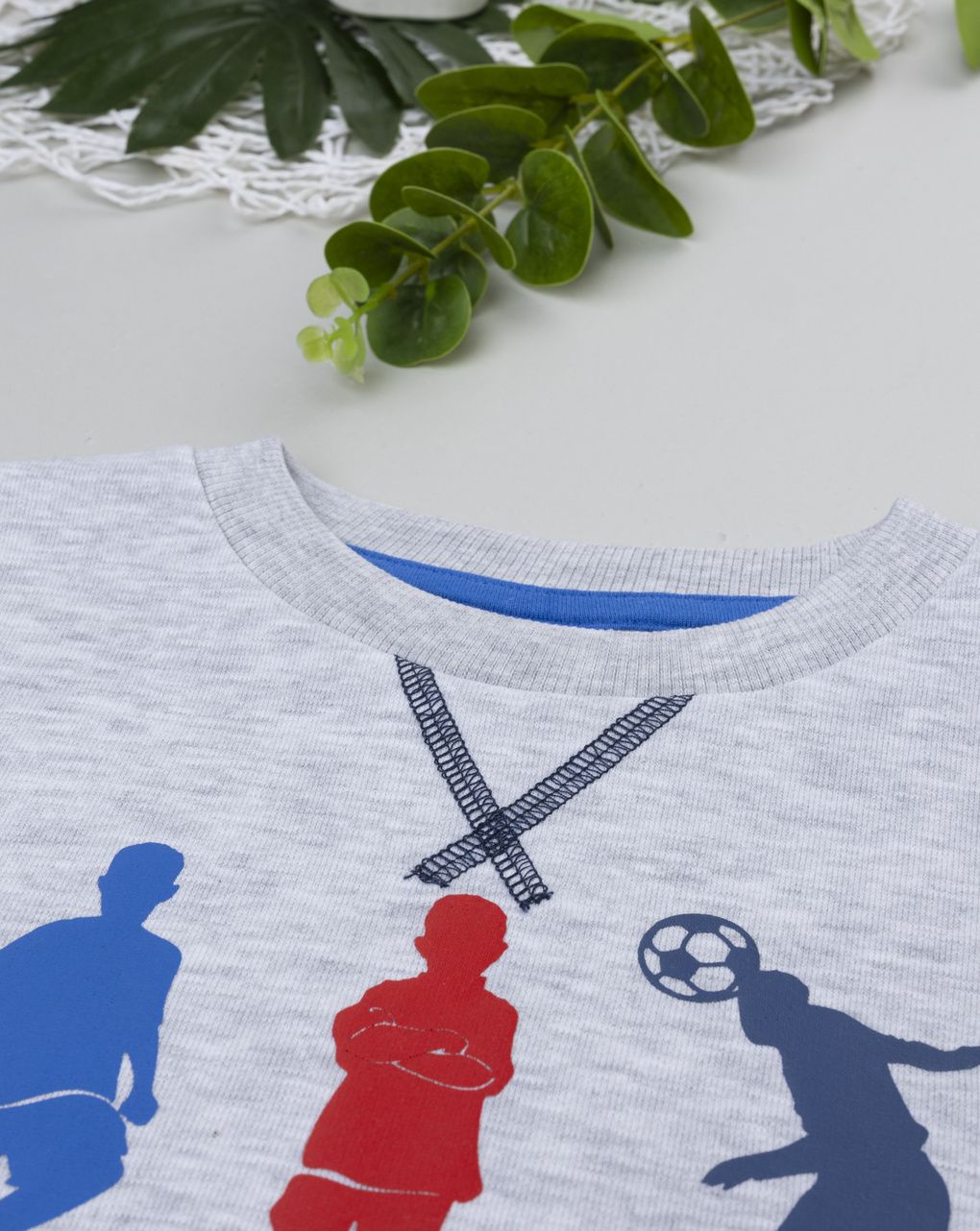 Felpa bambino grigia stampata