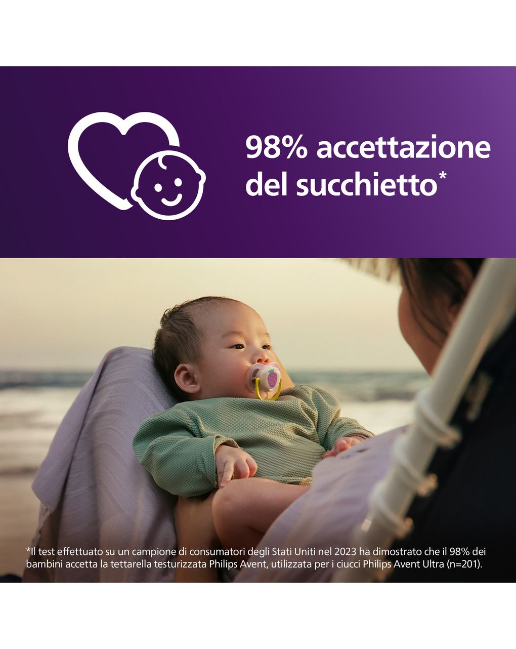 Succhietti ultra air collection 0-6m uccellino e fragola, a base vegetale - set da 2 ciucci - philips avent