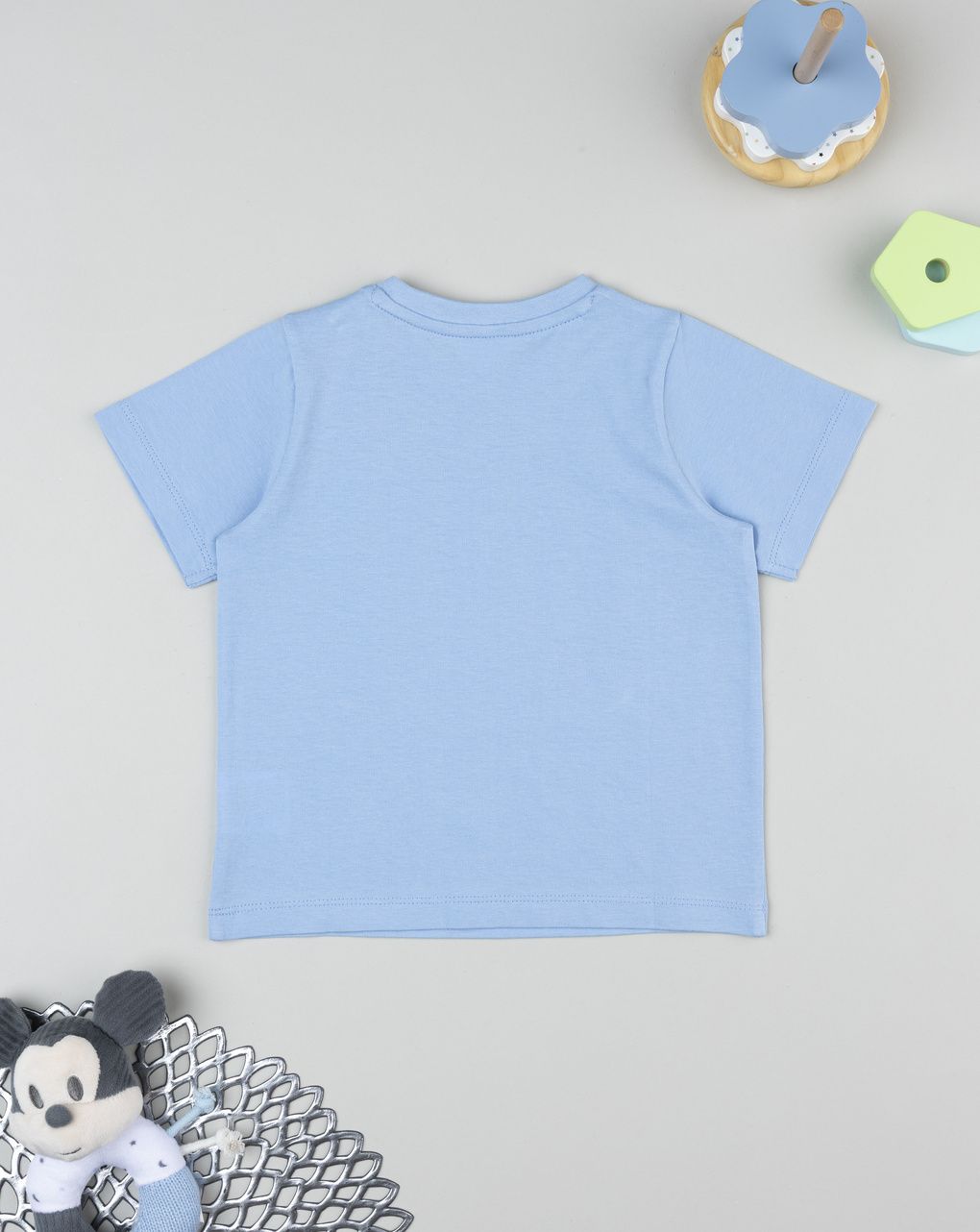 T-shirt bimbo azzurra stampa rilievo