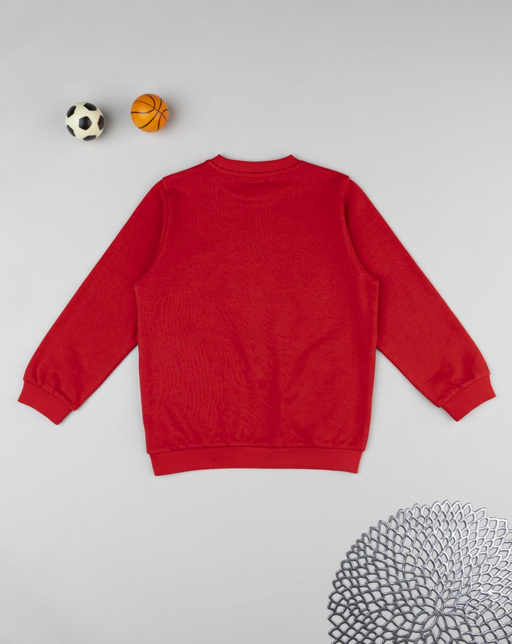 Felpa bambino rossa stampata