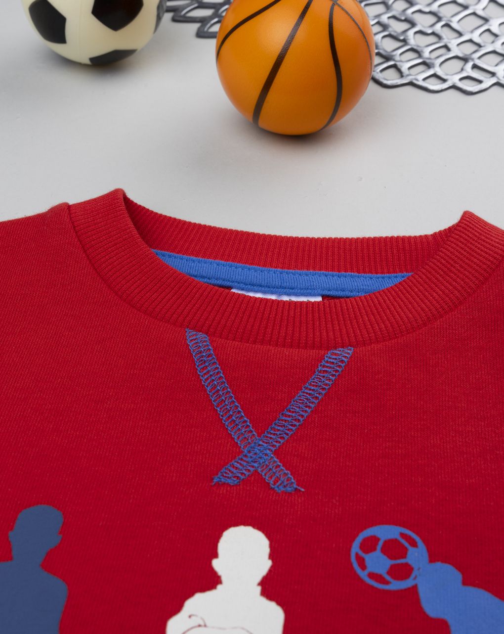 Felpa bambino rossa stampata