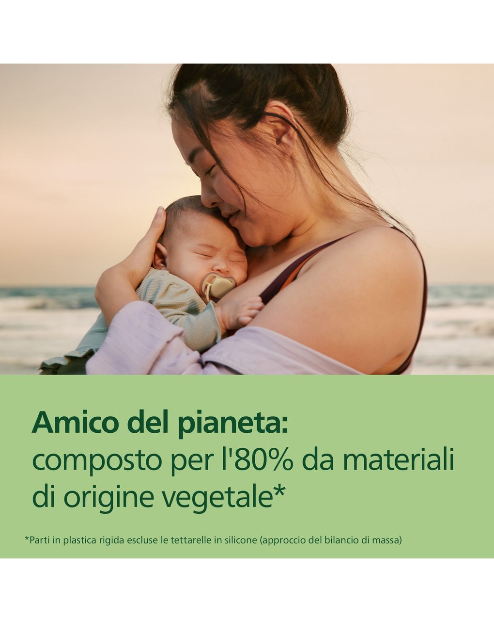 Succhietti ultra air 0-6m  pastello giallo e arancione con foglie, a base vegetale - set da 2 ciucci - philips avent