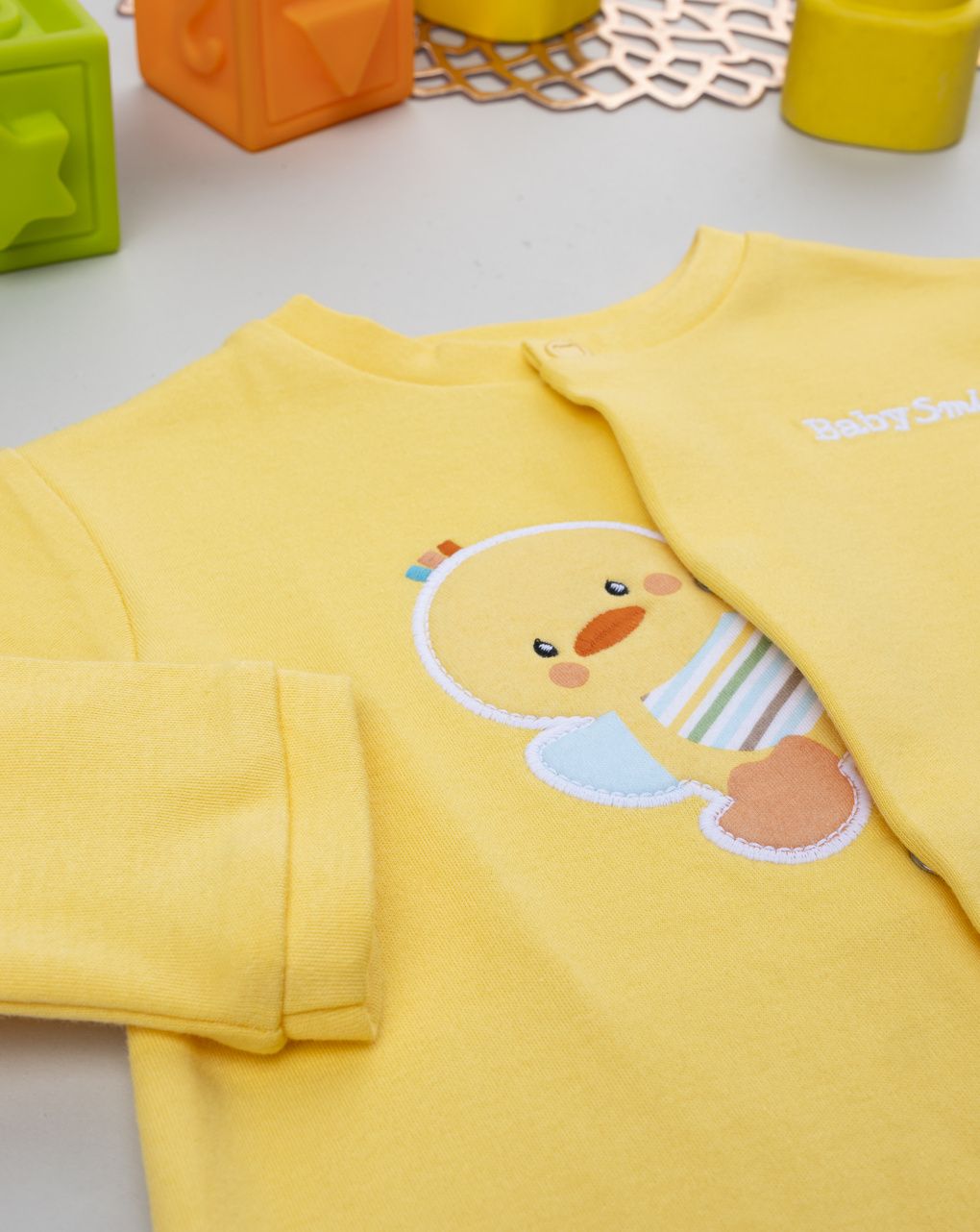 Tutina bimbo gialla organic cotton