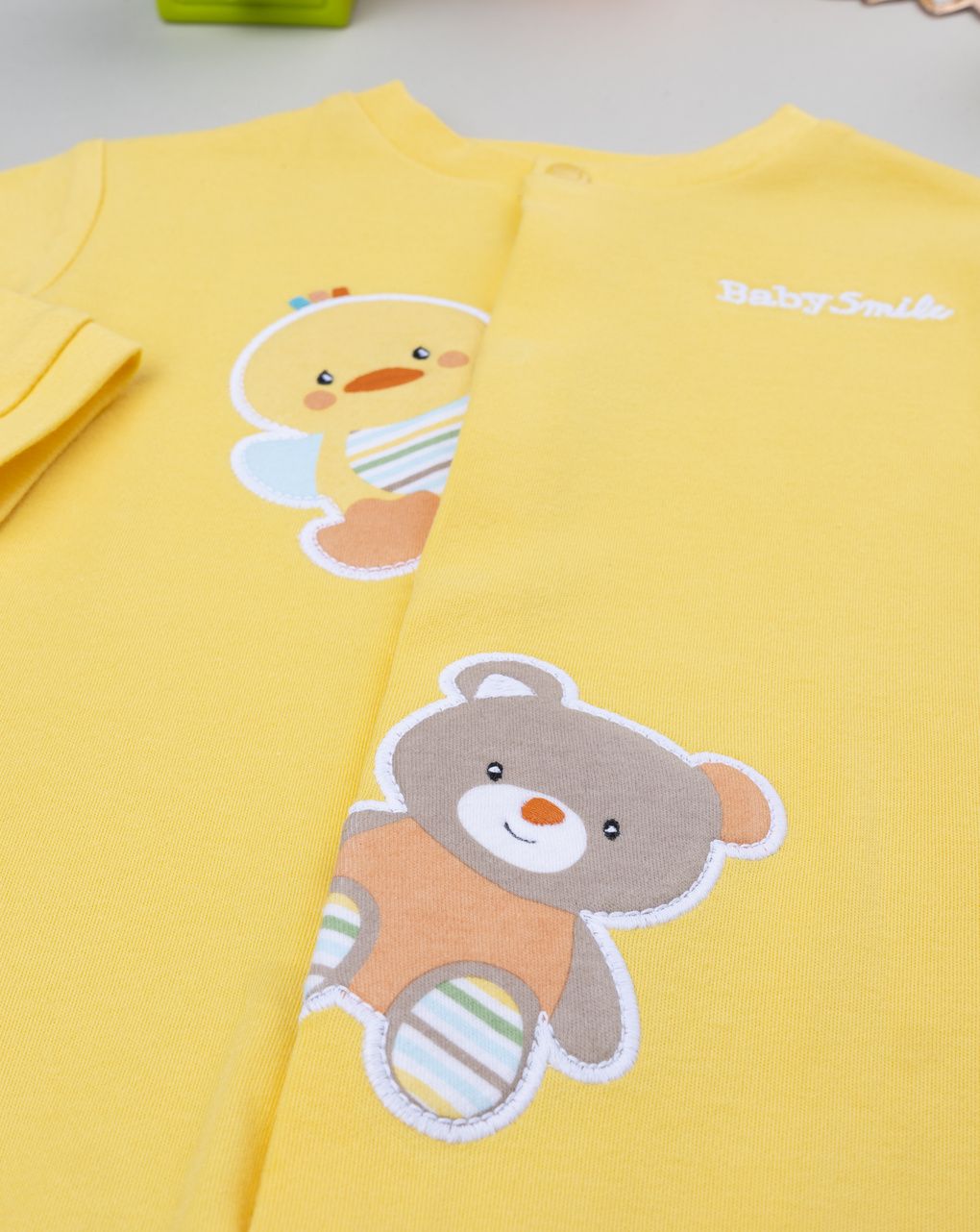 Tutina bimbo gialla organic cotton