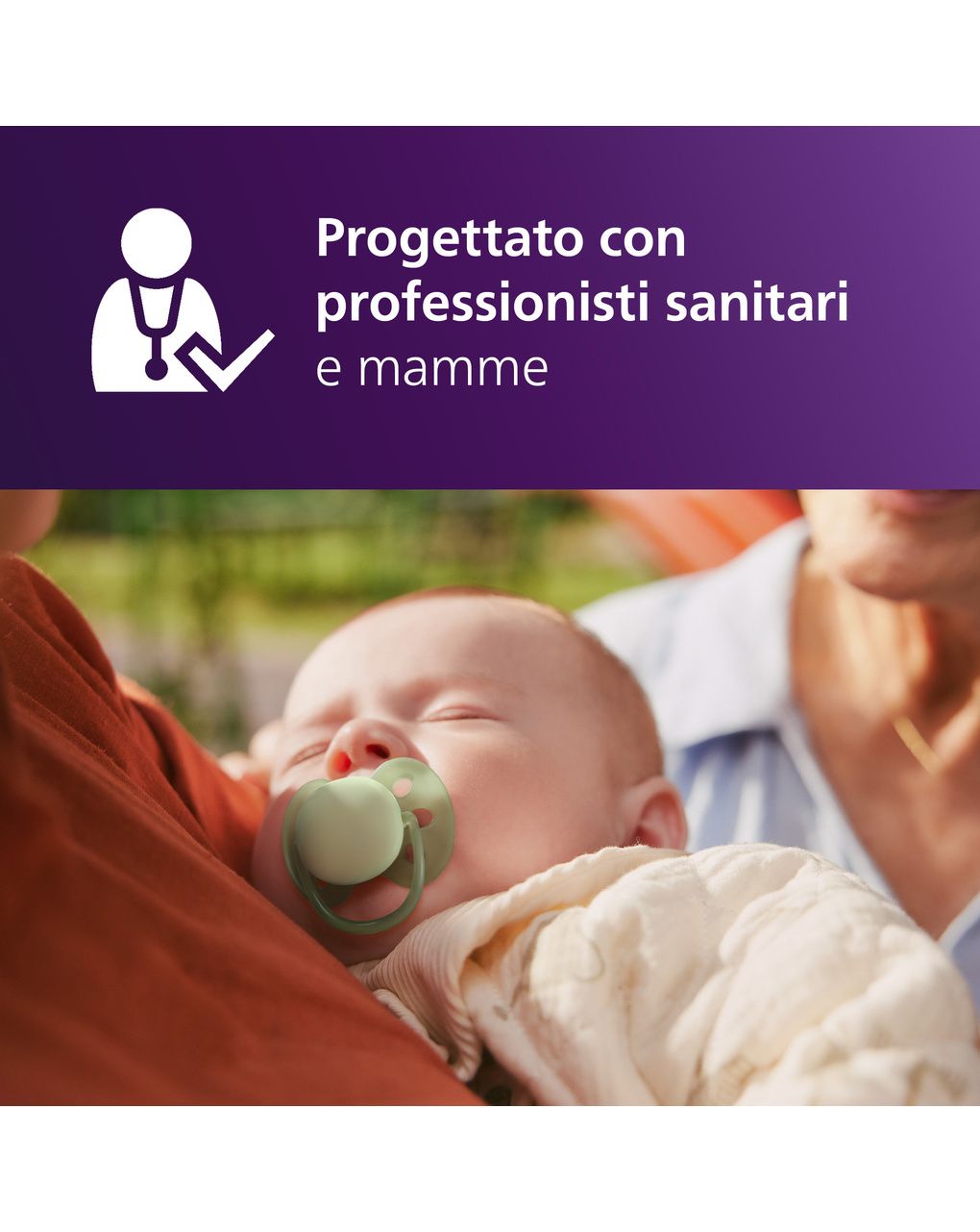 Succhietti ultra soft 0-6m pastello blu e verde, a base vegetale - set da 2 ciucci - philips avent