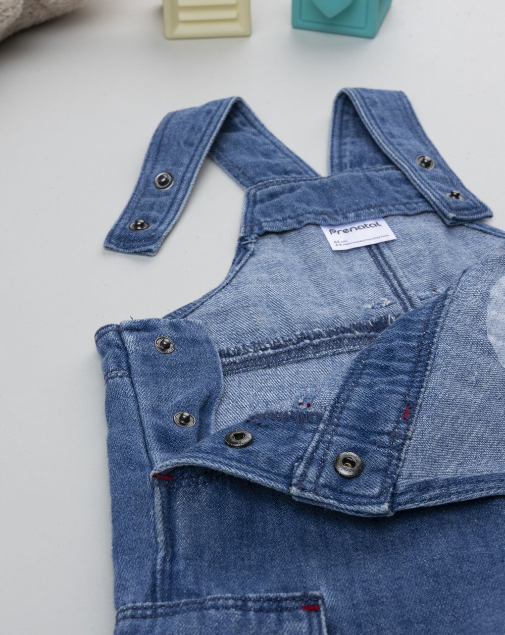 Salopette denim neonato leoncino