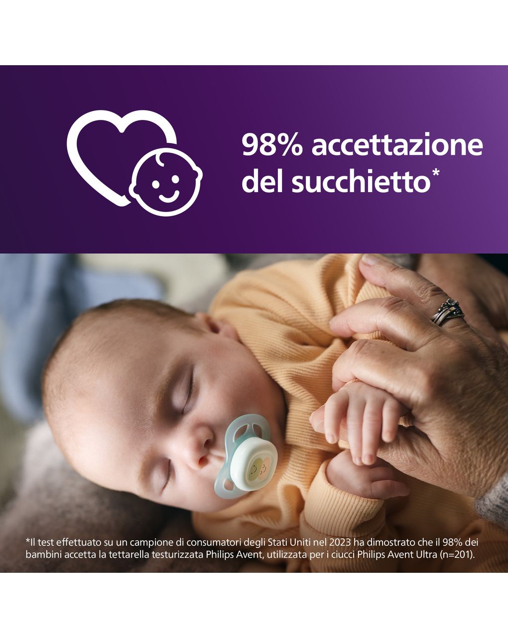 Succhietti ultra start 0-2m pastello verde e blu con decorazioni, a base vegetale - set da 2 ciucci - philips avent