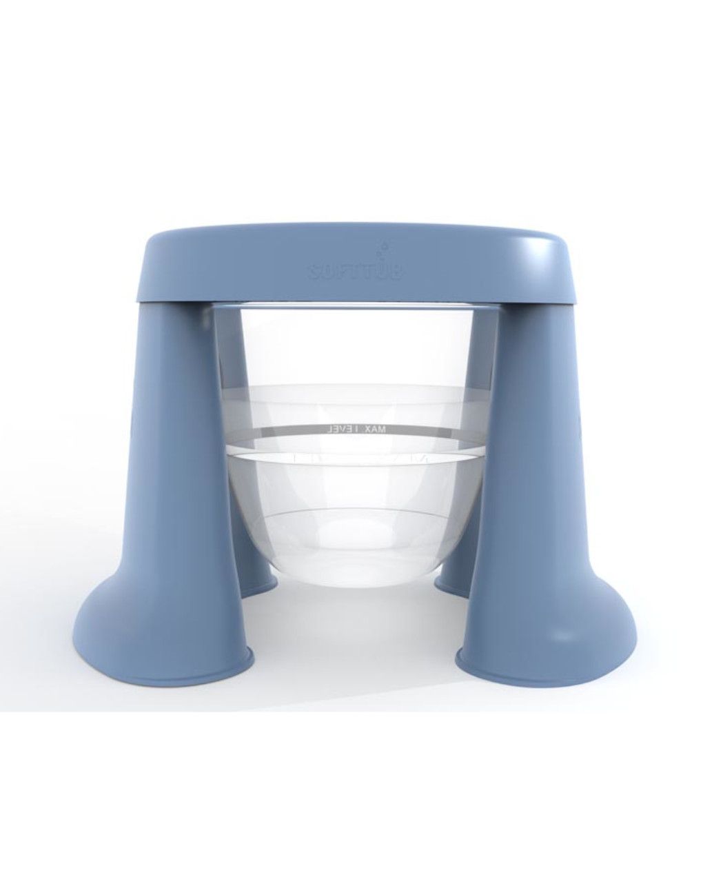 Vaschetta pieghevole salvaspazio azzurra - softtub - tub of the word