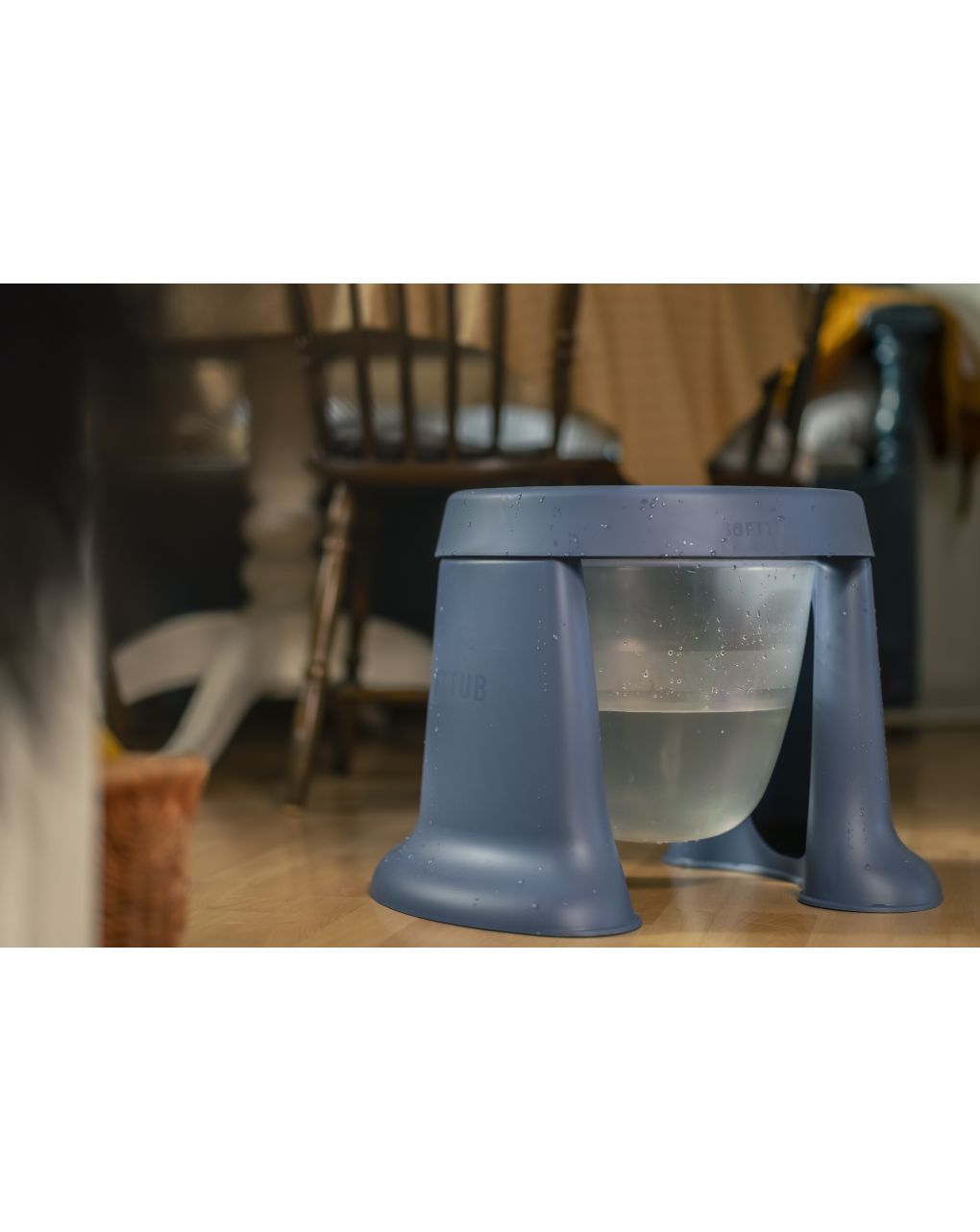 Vaschetta pieghevole salvaspazio azzurra - softtub - tub of the word