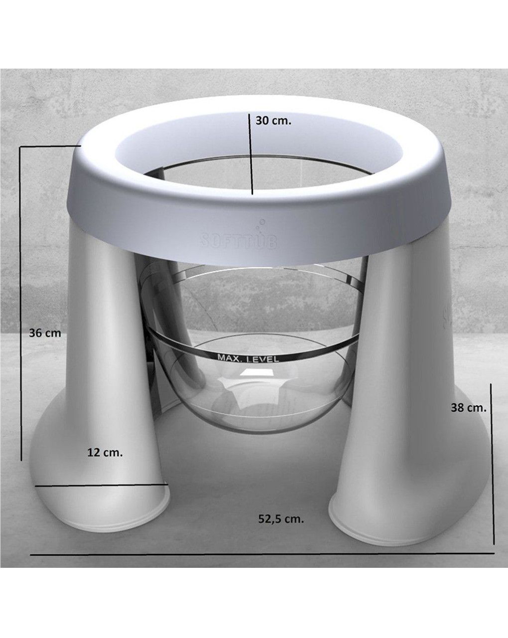 Vaschetta pieghevole salvaspazio azzurra - softtub - tub of the word