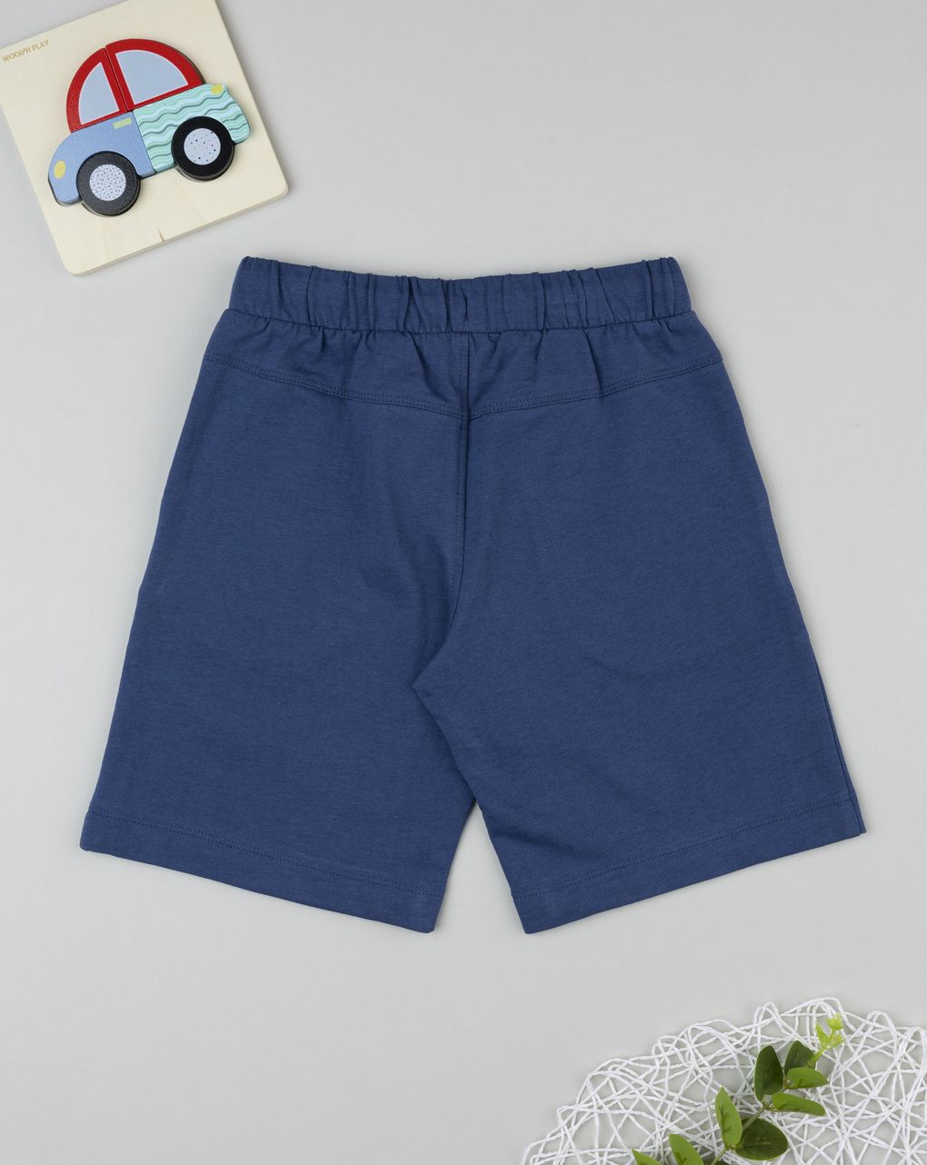 Shorts bambino blu scuro con tasche