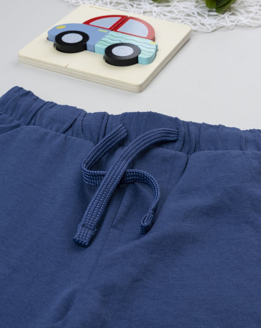 Shorts bambino blu scuro con tasche