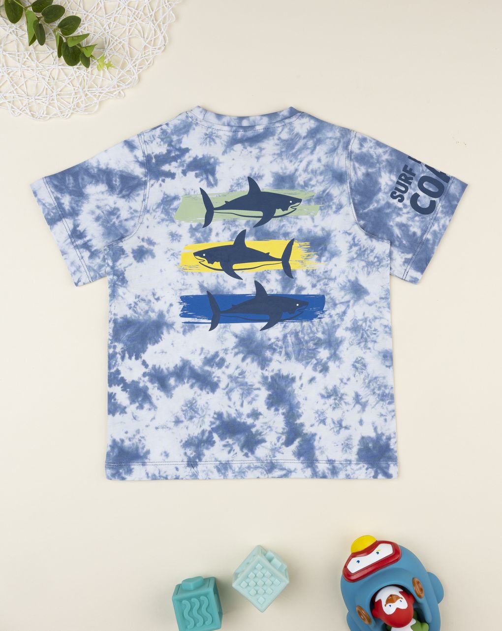 T-shirt tie dye bambino "shark"