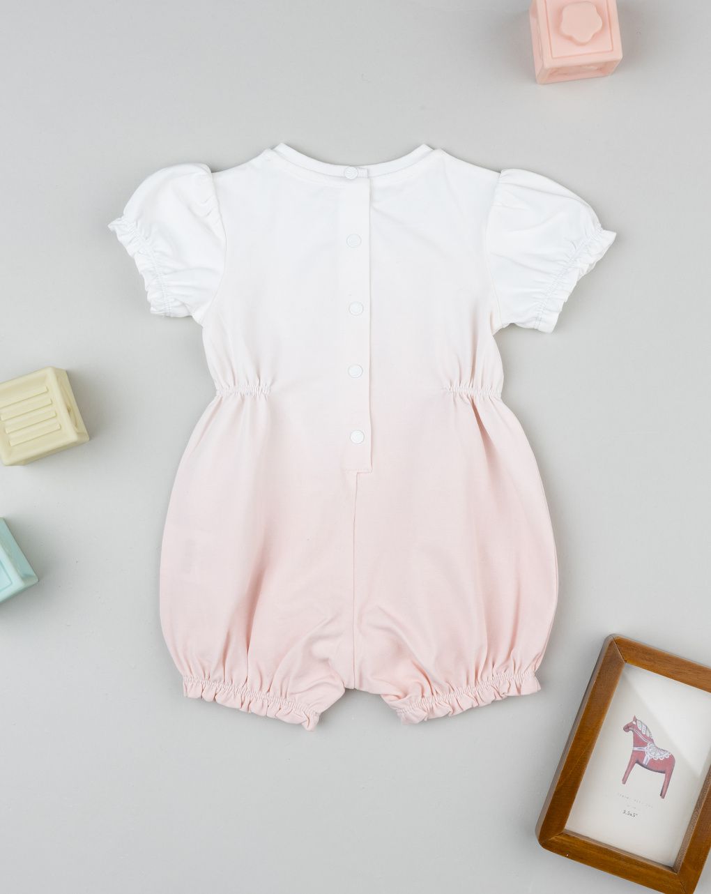 Pagliaccetto estivo bimba rosa sfumato