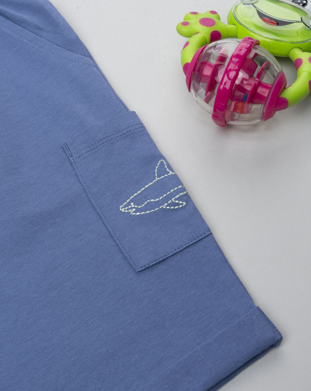 Shorts bambino blu con tasche