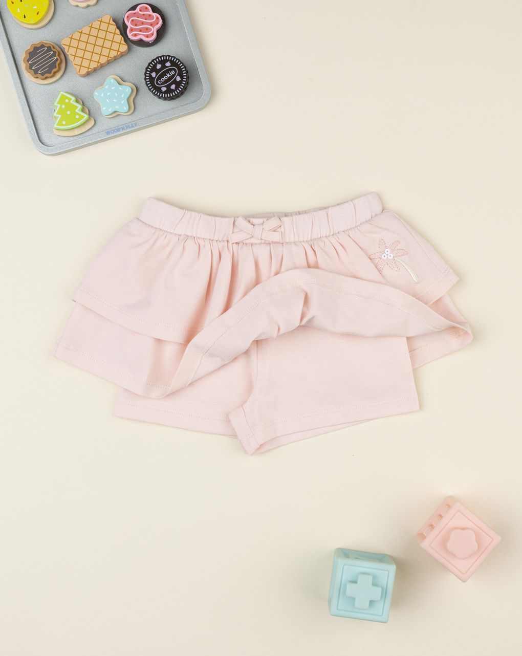 Gonna pantalone rosa strass palma
