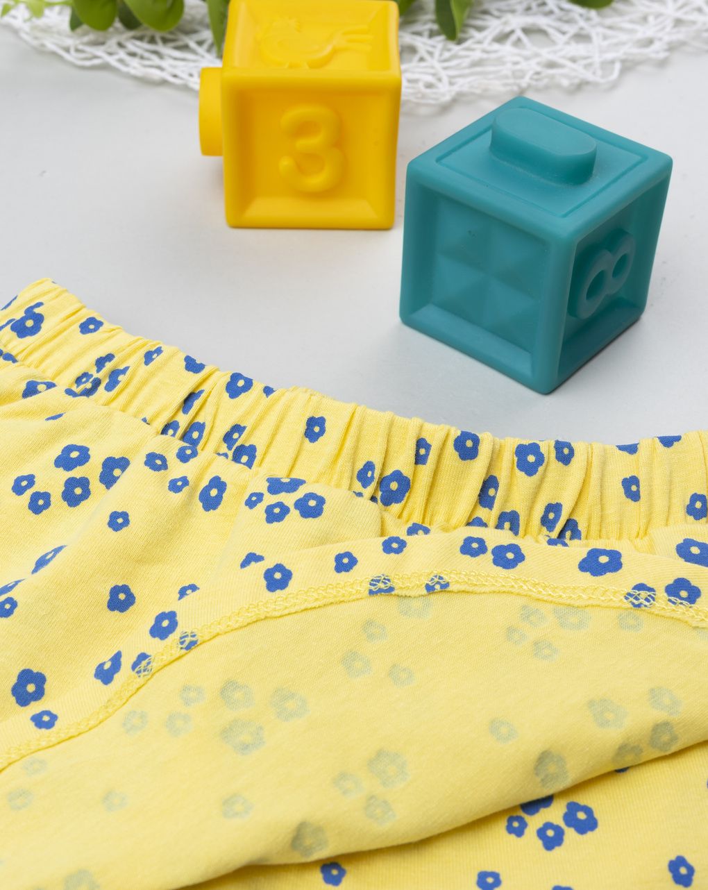 Gonna pantalone bimba gialla fiori