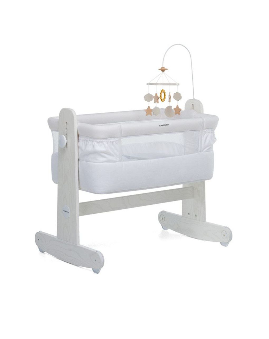 Culla mamma&me c/materasso e giostrina sbiancato - foppapedretti