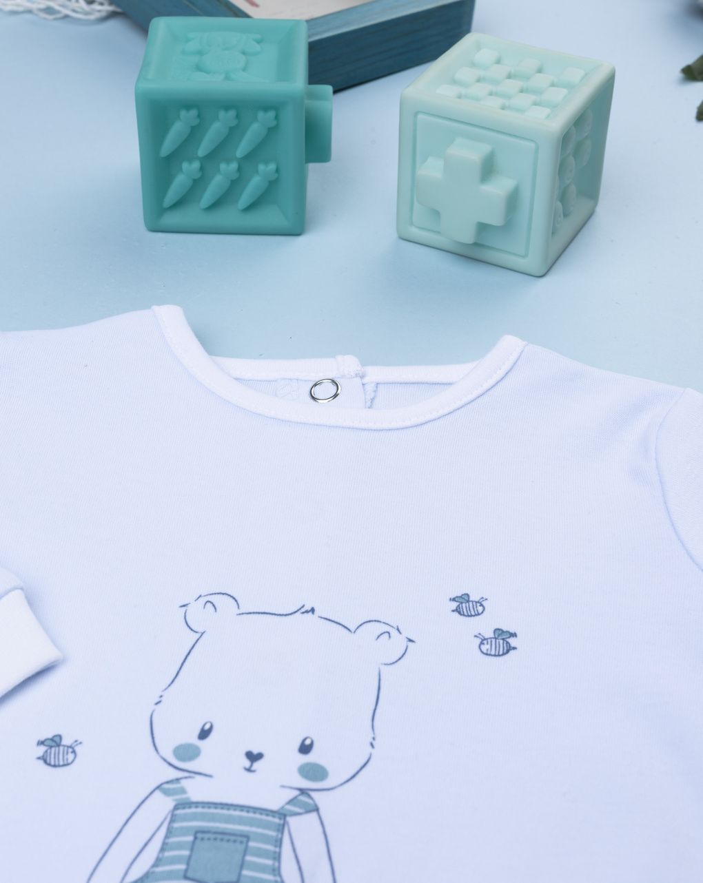 Tutina azzurra neonato orsetto