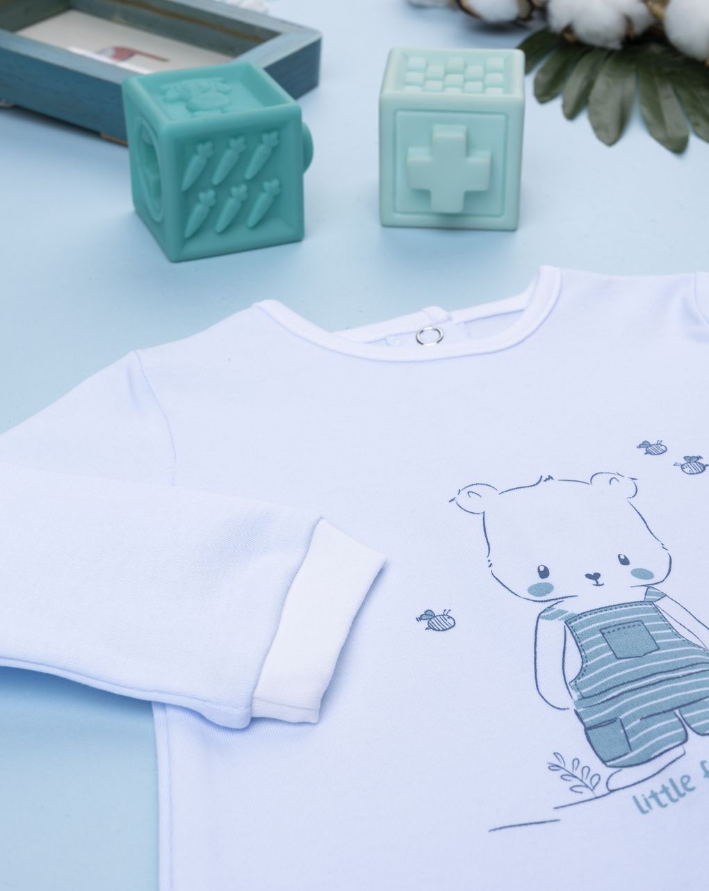 Tutina azzurra neonato orsetto